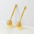 Bamboo Dish Brush Set with Easy Handle for Cleaning Pots and Pans