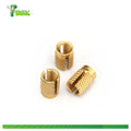 Hot Sale China Precision Brass Knurled Nuts Melt CNC Threading Inserts Brass Hex Insert Nut