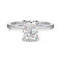 Dylam Luxury Classic 925 Sterling Silver Rhodium 18K Gold Plated Solitaire 8A Crushed Iced Out Cut Wedding Engagement Rings