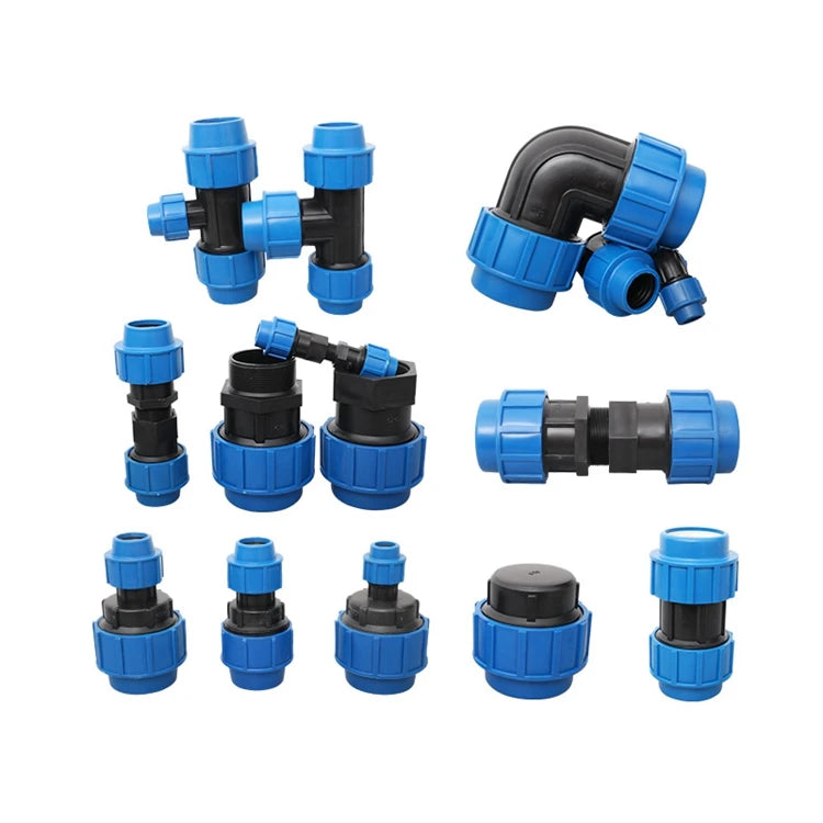 PE Water Pipe Quick Coupling Joint 1/2" 3/4" 1"1.2" 1.5" Male Thread