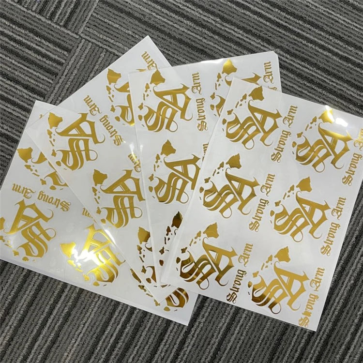Customized Black 100 Y Metallic Heat Transfer Vinyl Rose Gold Metal Foil Tshirt Printing Heat Transfer logo Sticker for Fabric