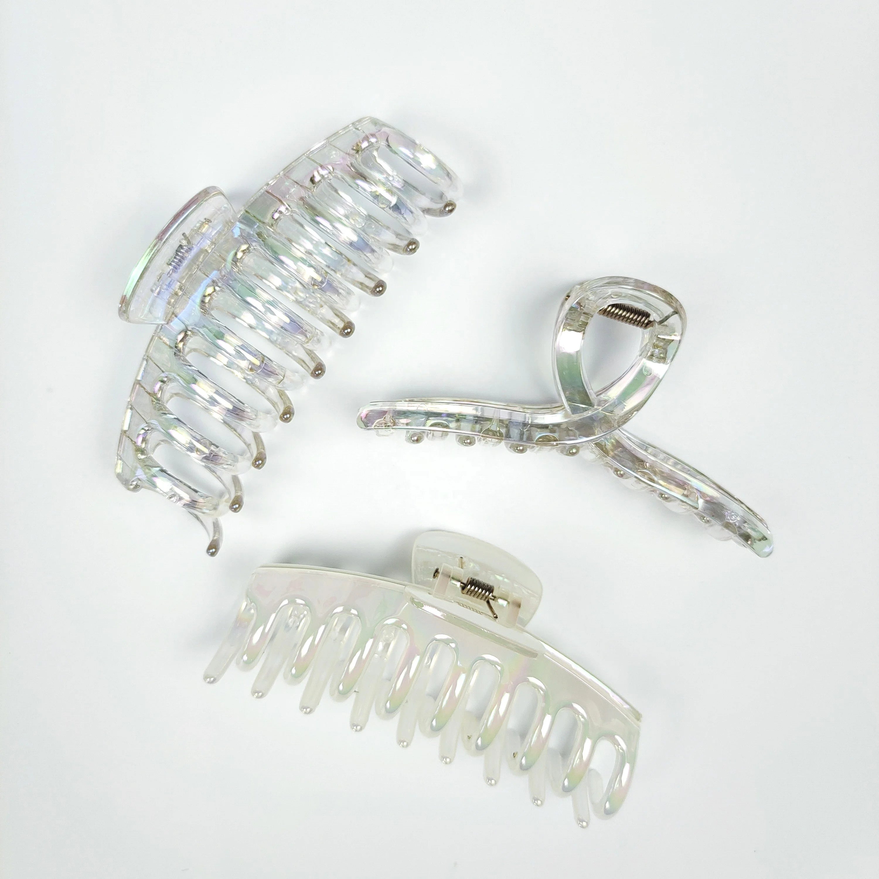 MIO Hair Claw Big Jaw Large Acrylic Hair Clip Clear Shark Hair Clamp for Women Ladies Elegant Accessories