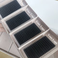 Wholesale Custom 0.03 0.05 0.07 J B CC DD L M Cashmere Easy Fanning Eyelash Extentions Velvet Matte Black Lash Extension Trays