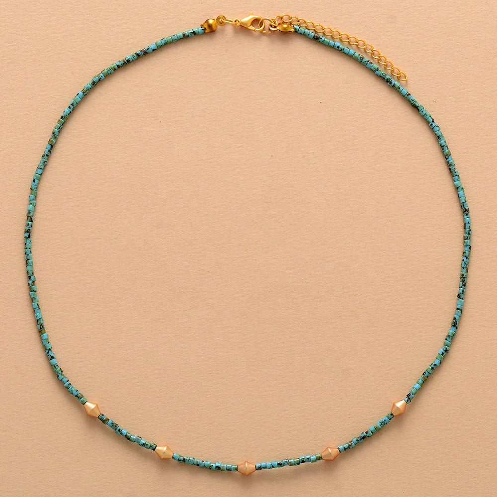 Trendy Miyuki Seed Beads Strand Short Choker Necklaces for Women Bohemia Ethnic Designer Jewelry Cute Gold Wholesale for Sister