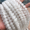 Factory Sale Natural White Marble Beads Stone Loose Beads for DIY Making in Bulk