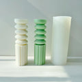 Semi-circular Spiral Cylindrical Candle Mold Simple European-style Pillar Scented Candle Plaster Decoration Mold