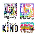 Wholesale Screen Print Transfers Teacher School Designs Custom Plastisol Heat Transfer Designs Transfers for t Shirts