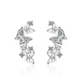 2025 Trend Jewelry Korean Version 925 Sterling Silver Fashion Earrings Gold Plated Butterfly Zircon Stud Personalized Style