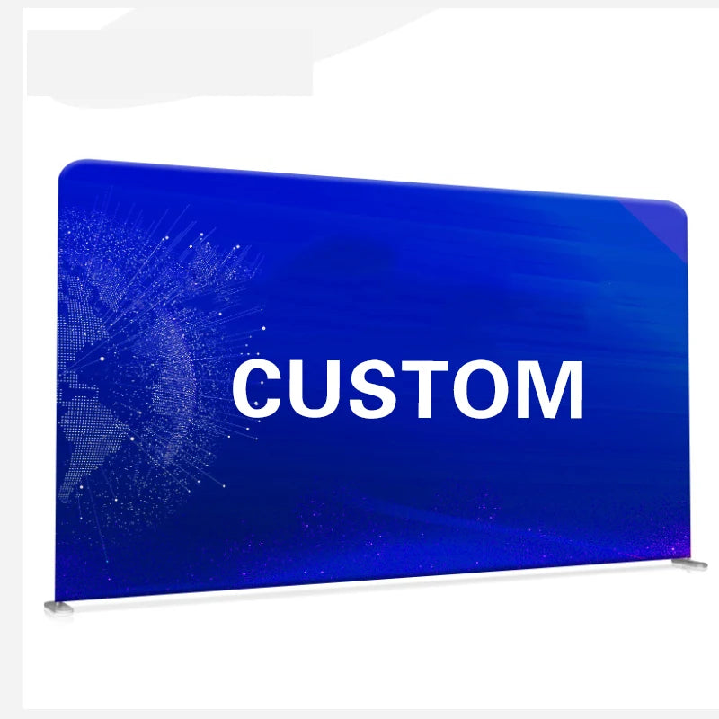 AOZHAN Customized Full Color Portable Photo Booth Studio Custom Photography Background Stand Backdrop Tension Fabric Display