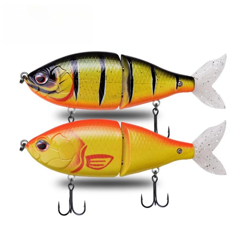 2024 New Product150mm 56g Sinking Hard Bait Plastic Jointed Obese Hunter Soft Tail 2 Section Fishing Lure Jerkbait Swimbait