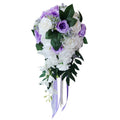 Morili purple white wedding bouquet Preserved Fresh Flower Mother S Day Valentine bouquet for bridal for Women MB1