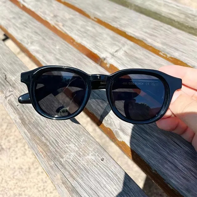Brand Designer Round Bevel Cut Frame Driver Sun Glasses Men Women Shades Male Sunglasses Frames 2025 Retro