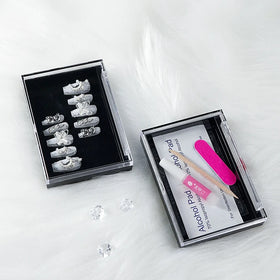 2023 High Quality Plastic Nail Boxes for Press Ons Handmade Press on Nails Custom Private Label Press on Nail Packaging Box