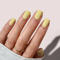 BTArtbox Short Square Handmade False Fake Nails Wholesale Plain Solid Color Spring Summer Soft Gel Yellow Press on Nails Set