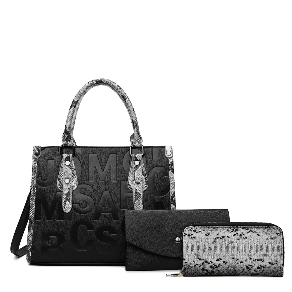 2022 New Fashion Wholesale Large Capacity Women's Shoulder Bags 3 in 1 Set Crossbody Bags Ladies Handbag