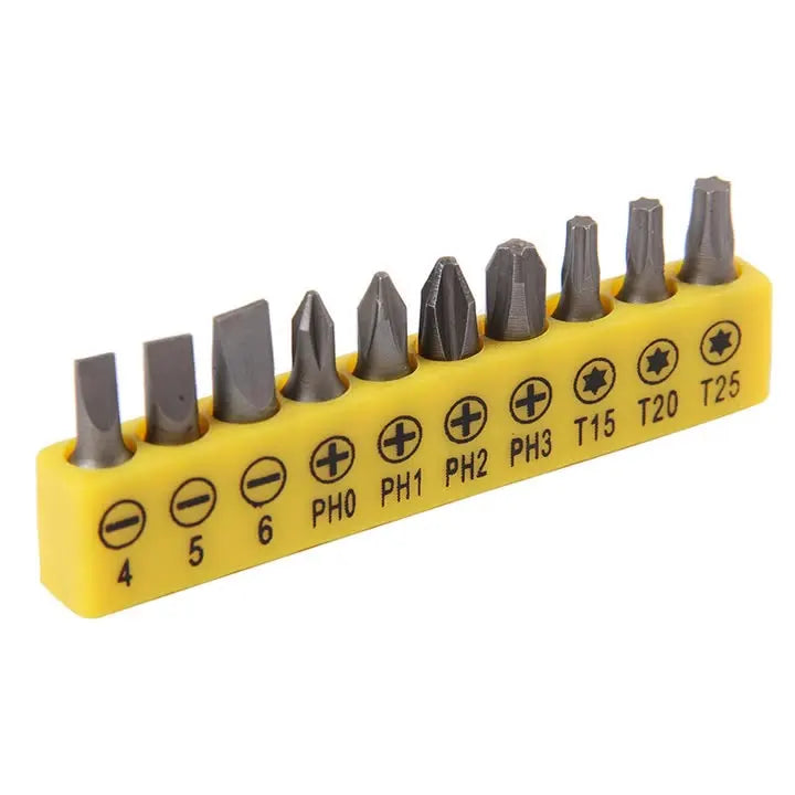 10pcs Impact Precision Cordless Drill Electric Screwdriver Bit Torx Hex Electric Drill Accessories 1/4 " Hexagonal Hex Shank Bit
