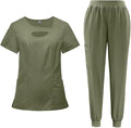 Wholesale Price Originals Multiple Pockets V-Neck Top and Drawstring Scrub Pant Scrub Set Premium Hospital Doctor Uniform