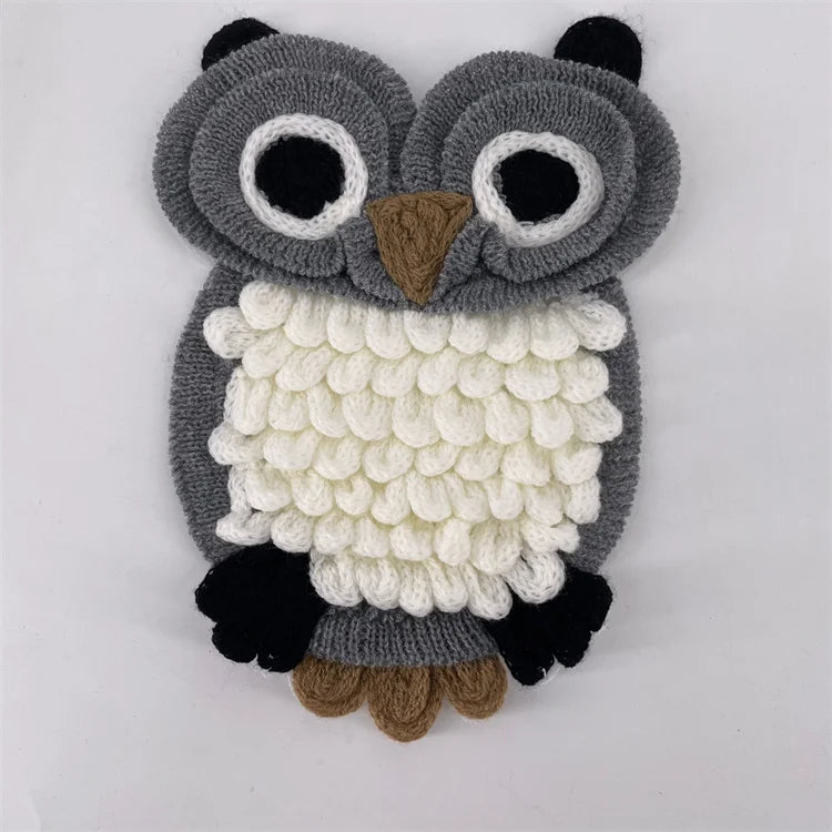 Factory Direct Cheap 3d Woolen Owl Knitted Embroidery Patch