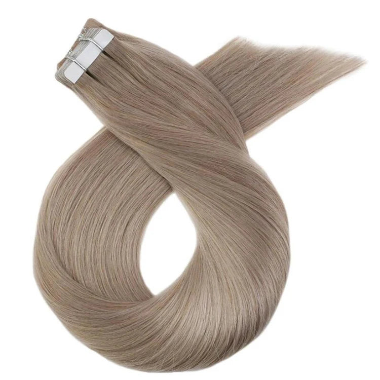 Top Quality Double Drawn Balayage Pu Skin Weft 100% Virgin Remy Russian Tape in Human Hair Extensions