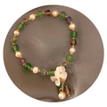 Real Natural Jade Jewelry Charms Bracelet Lucky Amethyst Crystal Strawberry Stone Women Natural Jade Bead Bracelet MegaBDM