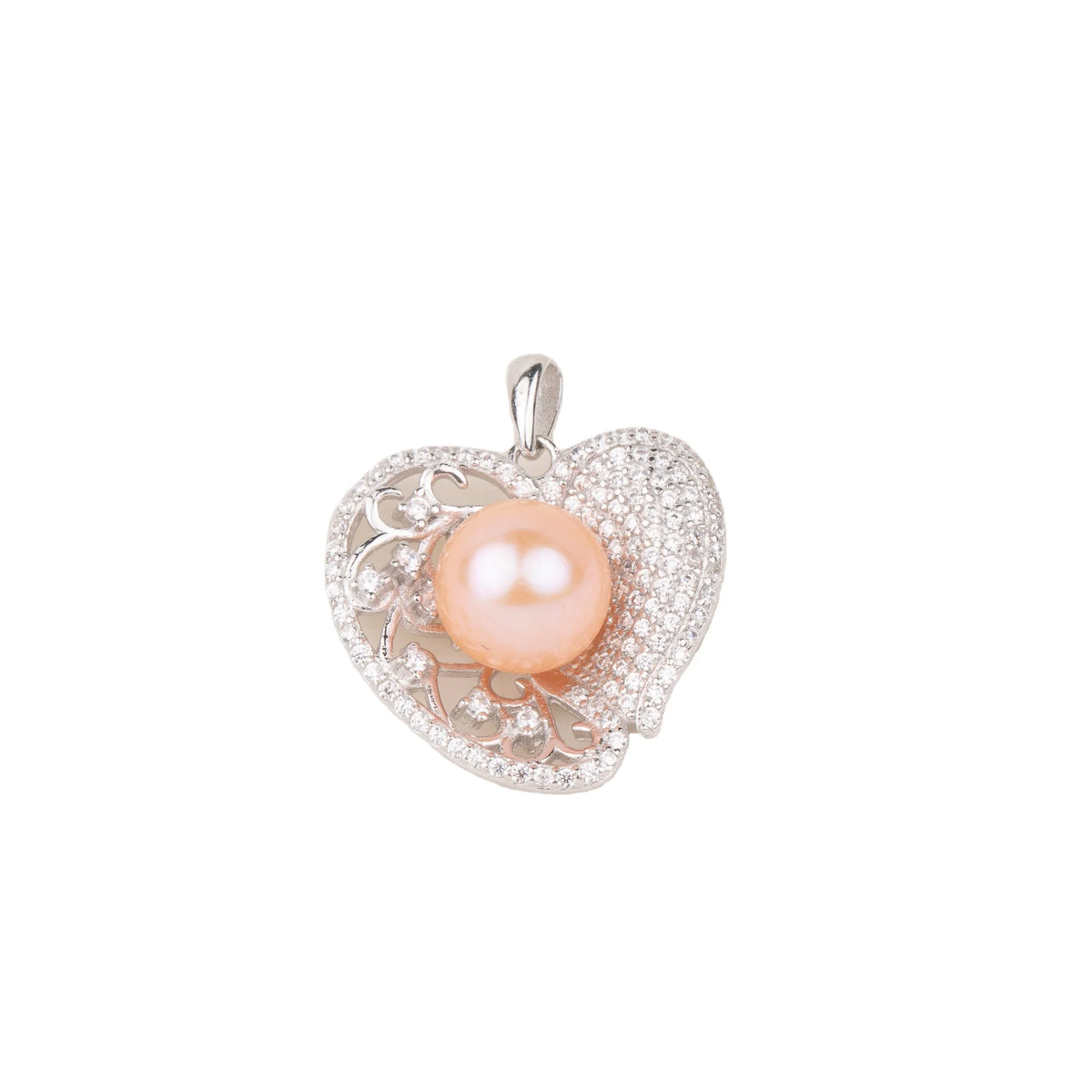 P010738 DIY 7-9mm Natural Freshwater Pearl Pendant Accessory 925 Sterling Silver Engagement Jewelry Necklace for Women MegaBDM