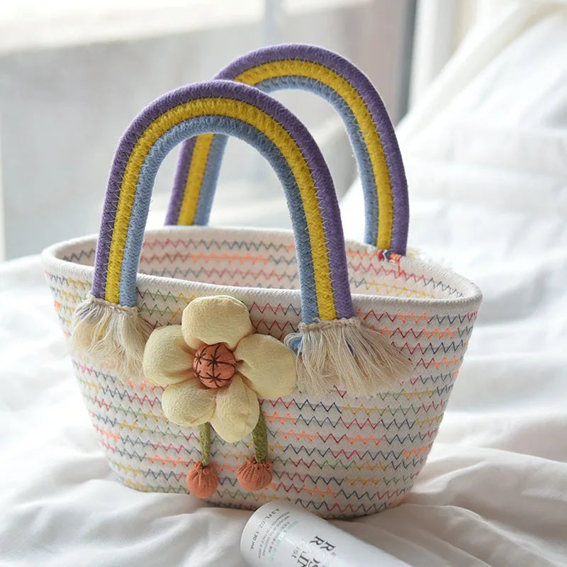 Summer Beach Embroidery Moroccan Straw Tote Bag Straw Bag Straw Beach Bag for Women