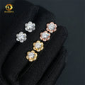 Iced Out Jewelry Fashion Earring Silver 925 Hip Hop Flower 1ct Main Stone Moissanite Earrings