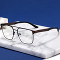 DOISYER New Men Eyewear Glasses 91364 Metal Classic Square Frame Optical Anti-Blue Light Glasses Fashion Design Glasses Frame