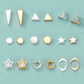 925 Sterling Silver Jewellery Findings Spacer Beads Gold Plated 8mm Star Triangle Round Charm Bead for Jewelry Finding