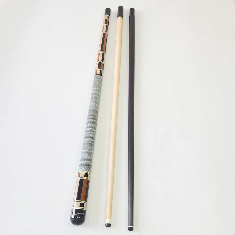 Jassinry Billiard Pool Cues 142cm.+12mm Tip Size Wood Joint Maple Wood With Carbon Shaft Decal Design Billiard Cue Stick