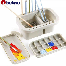 Bview Art Multifunctional Artist Paint Brush Cleaner Cup Tub Basin With Paint Brush Holder