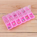 Hot Sale Professional 12-Cell Nail Decorations Organizing Storage Case Efficient Organization Empty Nail Supplies Plastic