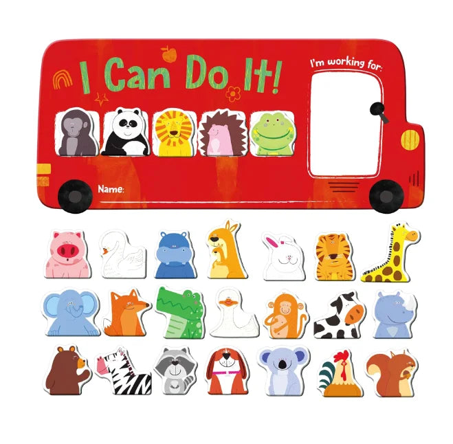 Magnetic Reward Chart with 26 Animal Magnets Reward  for Kids Incentive Positive Chart for Good Behavior and Responsibility