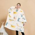 Dropshipping Custom Luxury Oversized New Design Printing Hoodie Blanket Adult Kids Toddler Wearable Blanket with Two Big Pocket
