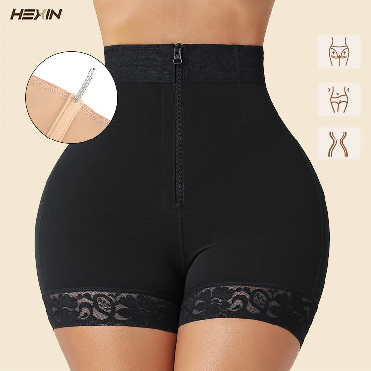 Hexin Wholesale Tiktok Hot Sale Butt Lifter Body Shaper High Waist Bbl Shorts Shaper Colombianas Waist Girdle Shorts for Women