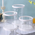 Full Size Birthday Party Clear Round PET Tall Cake Box Packing Clear Lid Cake Box Transparent Bakery Package Box
