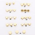 Wholesale 14K 18K Gold Plated Spacer Bead Creative Square Heart Butterfly Cross Star Round Beads for Making Jewelry Accessories