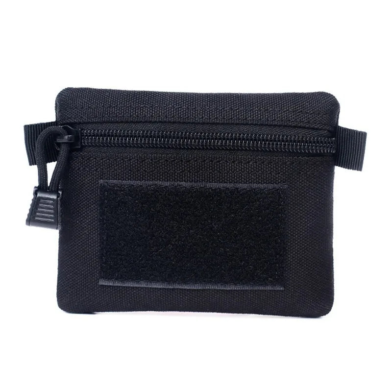 Tactical Wallet Pouch EDC Card Key Holder Outdoor Travel Patch Zipper Utility Tool Pouch