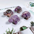 2026 Home Use Natural Amethyst Carved Turtle Lucky Fine Stone Crystal Fashion Statue Crafts