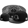 New Hip Hop Hat Brim Flat Cashew Flower Embroidered Baseball Cap Fashion Printed Men Hats Snapback Cap for Men