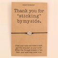 Thank You for Sticking by My Side Sister Friendship Couple Girlfriend Boyfriend Wife Cactus Charm Bracelet