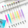 For Pen Bead Ballpoint Pen Plastic Reusable Ecofriendly Assorted Bead Shaft Black Ink Refills for Kids Students Office