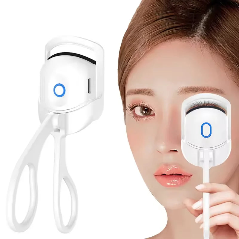 Long Lasting Naturally Electric Heated Eyelash Curler USB Rechargeable Silicone Rapid Heat False Lashes Curling