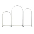 3-Piece Local Stock Chiara Arch Backdrop Set 32mm Heavy Duty Aluminum Staggered Frame Ready to Ship Fast Delivery Event Wall
