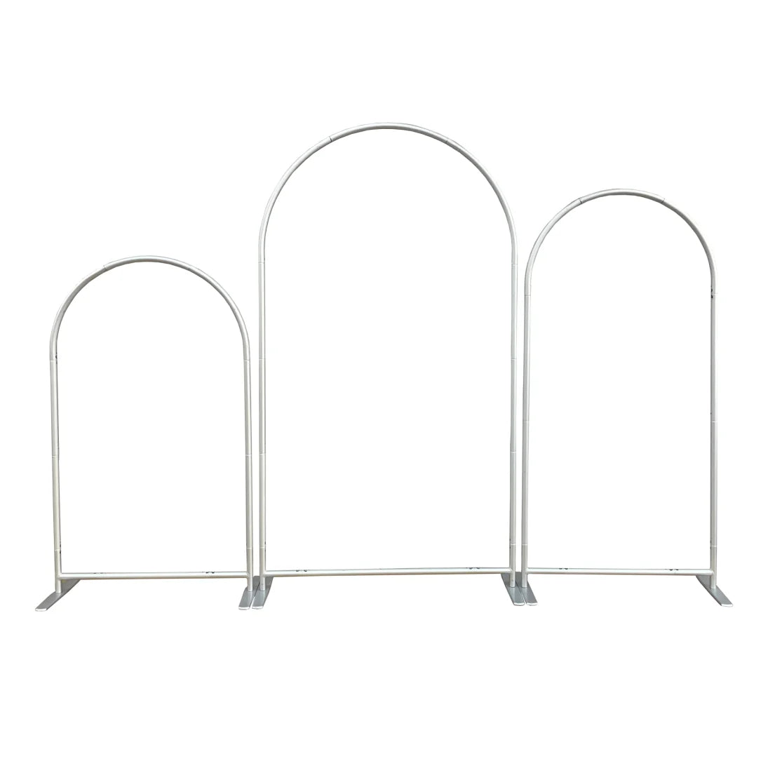 3-Piece Local Stock Chiara Arch Backdrop Set 32mm Heavy Duty Aluminum Staggered Frame Ready to Ship Fast Delivery Event Wall