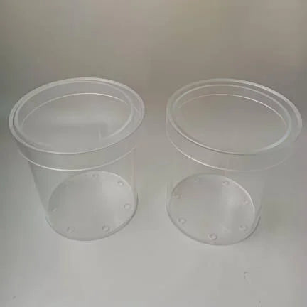 Modern Clear Acrylic Plant Pots Drainage Holes Tray Transparent Planter for Home Office Organizer for Succulents Cactus Decor