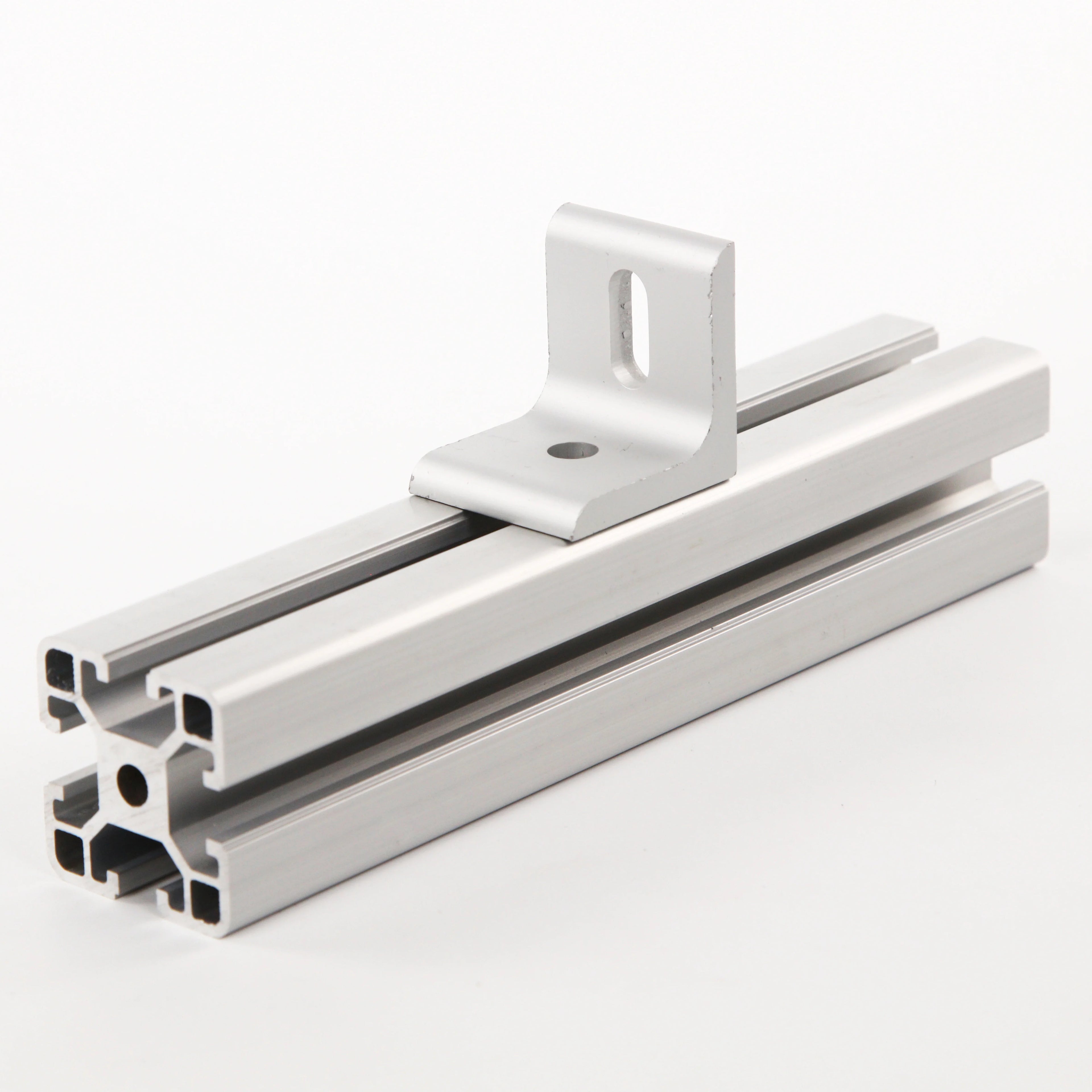 China Manufacturer 6005 2 Hole L Shape Bracket for  40*40mm for Aluminum Profile t Slot 20 30 40 25 Slotted Bracket