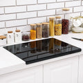 Black Anti-Slip Acrylic Cutting Board Food Safe Rectangle Kitchen Chopping Board with Lip for Counter Top