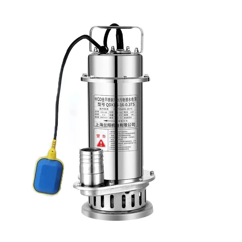 Industrial Stainless Steel Submersible Diaphragm Pump High Pressure Clarified Water Pump with Three Options-Factory Price