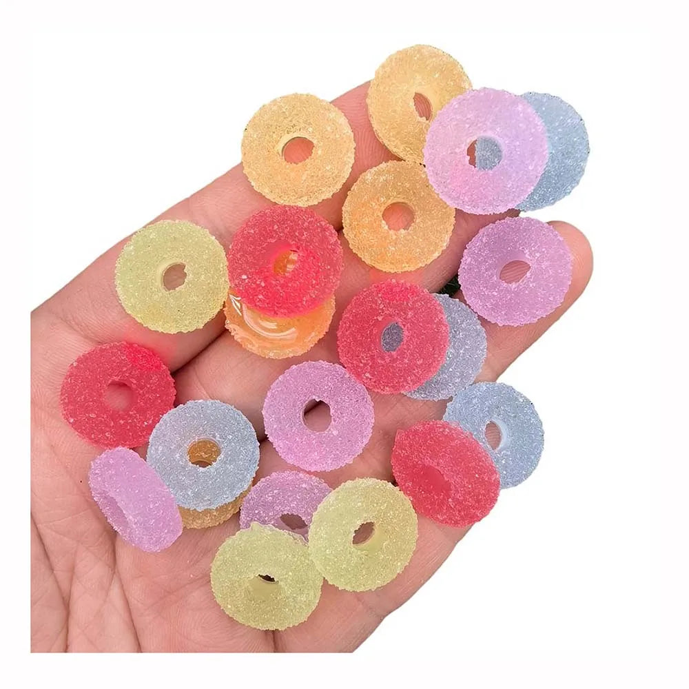 Soft Circle Candy Slime Nail Art Charms Cute Resin Jelly Sugar Charms Nail Art Decoration Star Heart Bear Candy for Nails